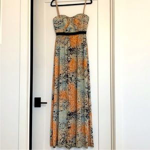 Floral floor length BCBG dress